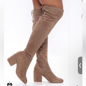 Taupe Heeled Boots for Women